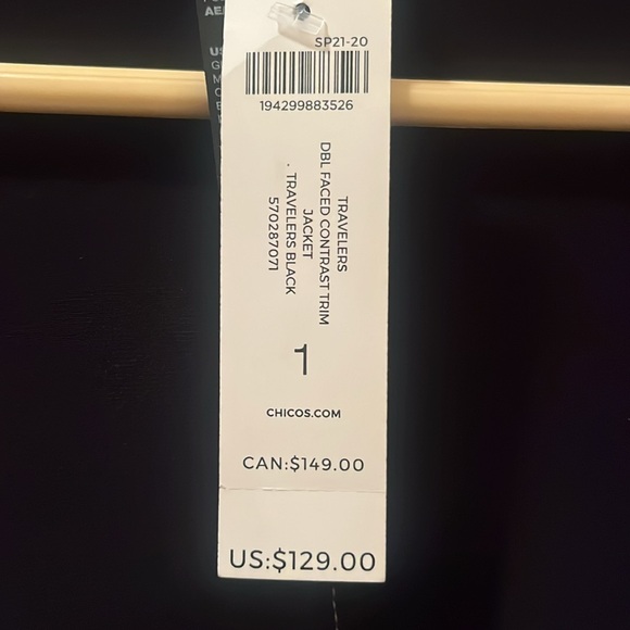 Chico's  “Travelers” Jacket size 1 - Picture 3 of 5